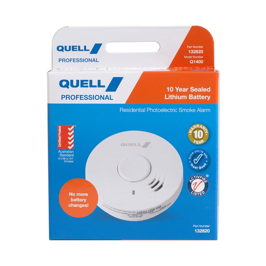 Quell Q1400 10-Year Lithium Smoke Alarm — Supplied & Installed
