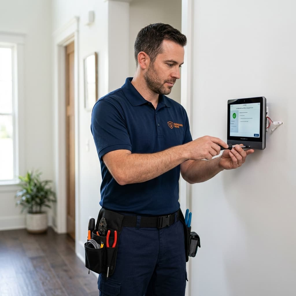Alarm system panel installation