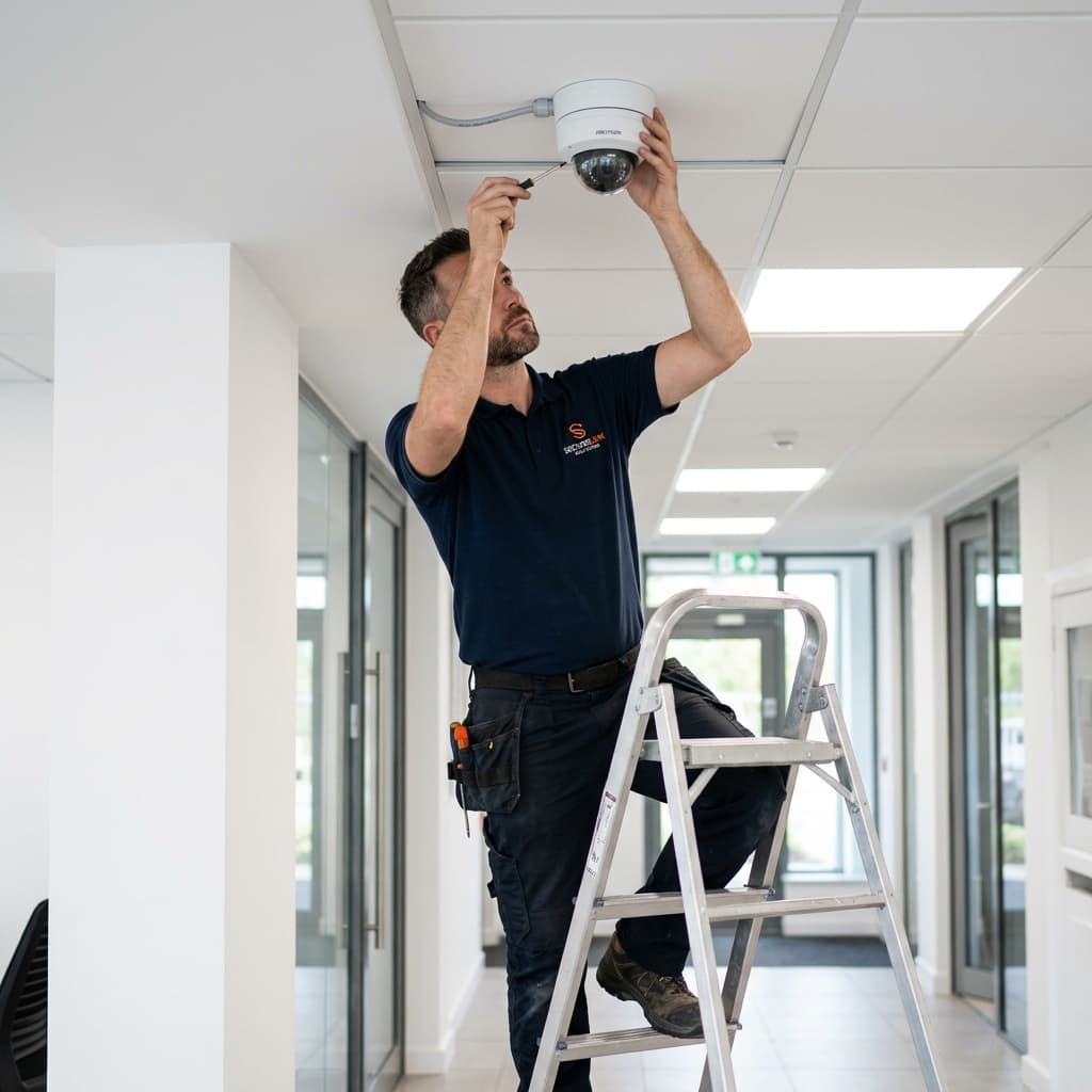 CCTV camera ceiling installation